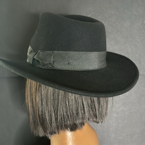 Vintage Epoch Black Wool Fedora Hat - Picture 12 of 16